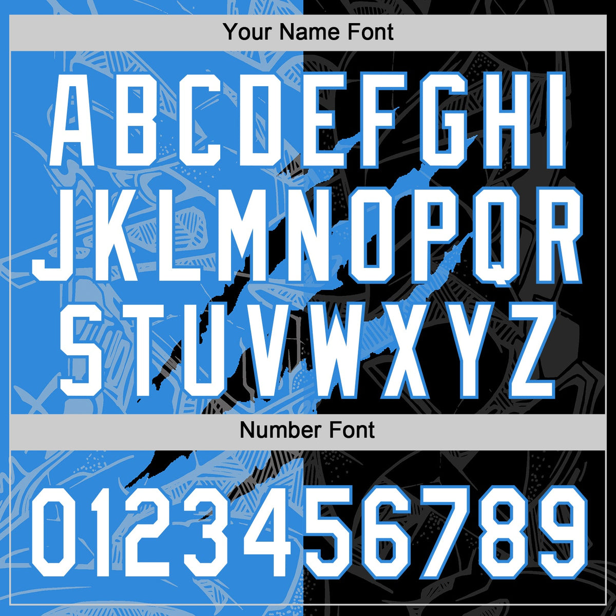 Custom Graffiti Pattern White Black-Electric Blue 3D Scratch Two-Button Unisex Softball Jersey Limited