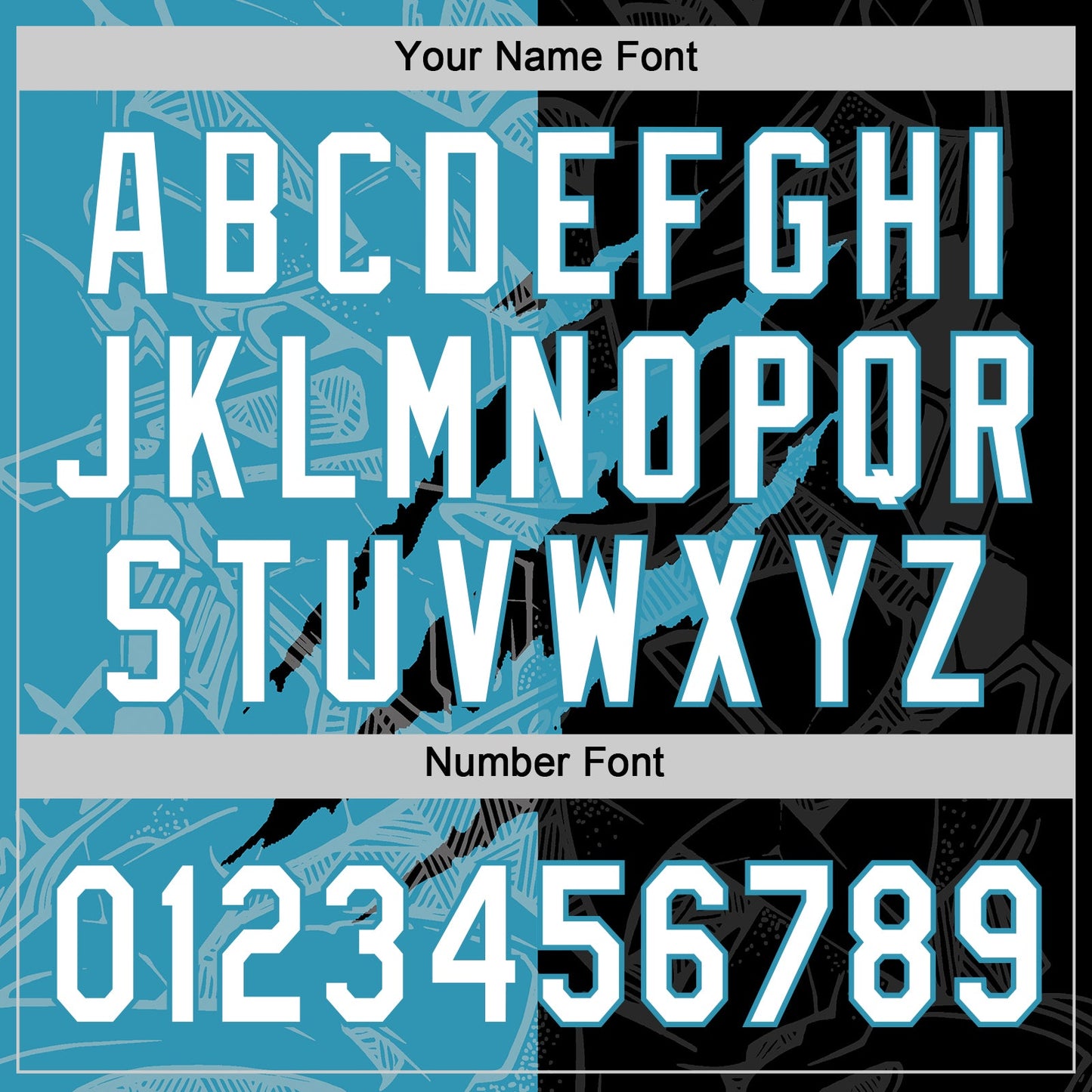 Custom Graffiti Pattern White Black-Panther Blue 3D Scratch Two-Button Unisex Softball Jersey Limited