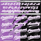 Custom Graffiti Pattern White Black-Medium Purple 3D Scratch Two-Button Unisex Softball Jersey Limited