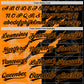 Custom Graffiti Pattern Black-Bay Orange 3D Scratch Two-Button Unisex Softball Jersey Limited