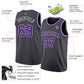 Custom Steel Gray Purple-Gray Authentic Basketball Jersey Limited