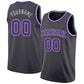 Custom Steel Gray Purple-Gray Authentic Basketball Jersey
