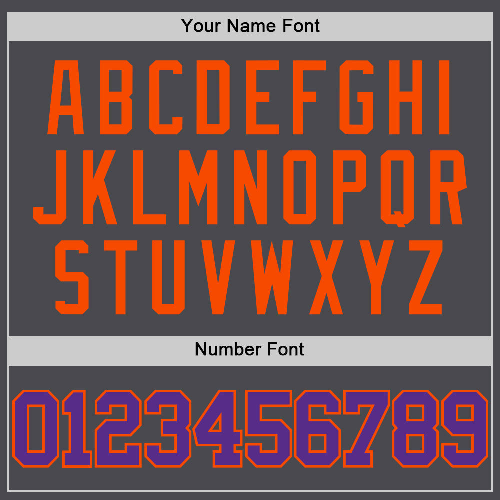 Custom Steel Gray Purple-Orange Authentic Basketball Jersey Limited