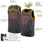 Custom Steel Gray Purple-Gold Authentic Basketball Jersey Limited