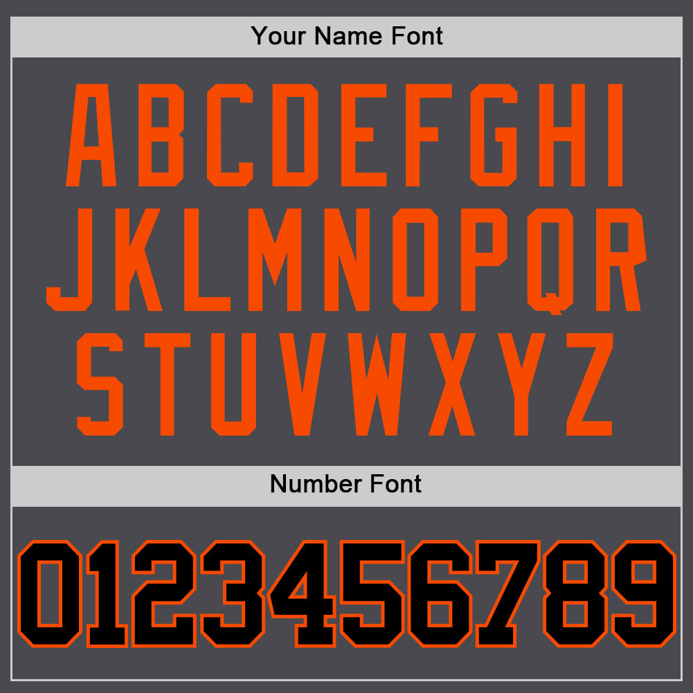 Custom Steel Gray Black-Orange Authentic Basketball Jersey Limited