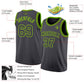 Custom Steel Gray Neon Green Authentic Basketball Jersey Limited