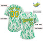 Custom White Yellow-Kelly Green Graffiti Pattern Authentic Baseball Jersey Limited