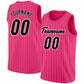 Custom Pink Black Pink Stripe Fashion Tops Men Casual Basketball Jersey