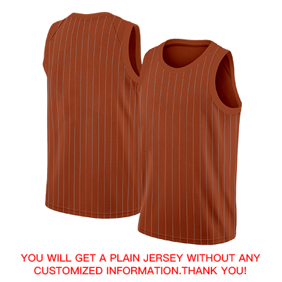 Custom Brown White Stripe Fashion Tops Fashion Sportwear Basketball Jersey Limited