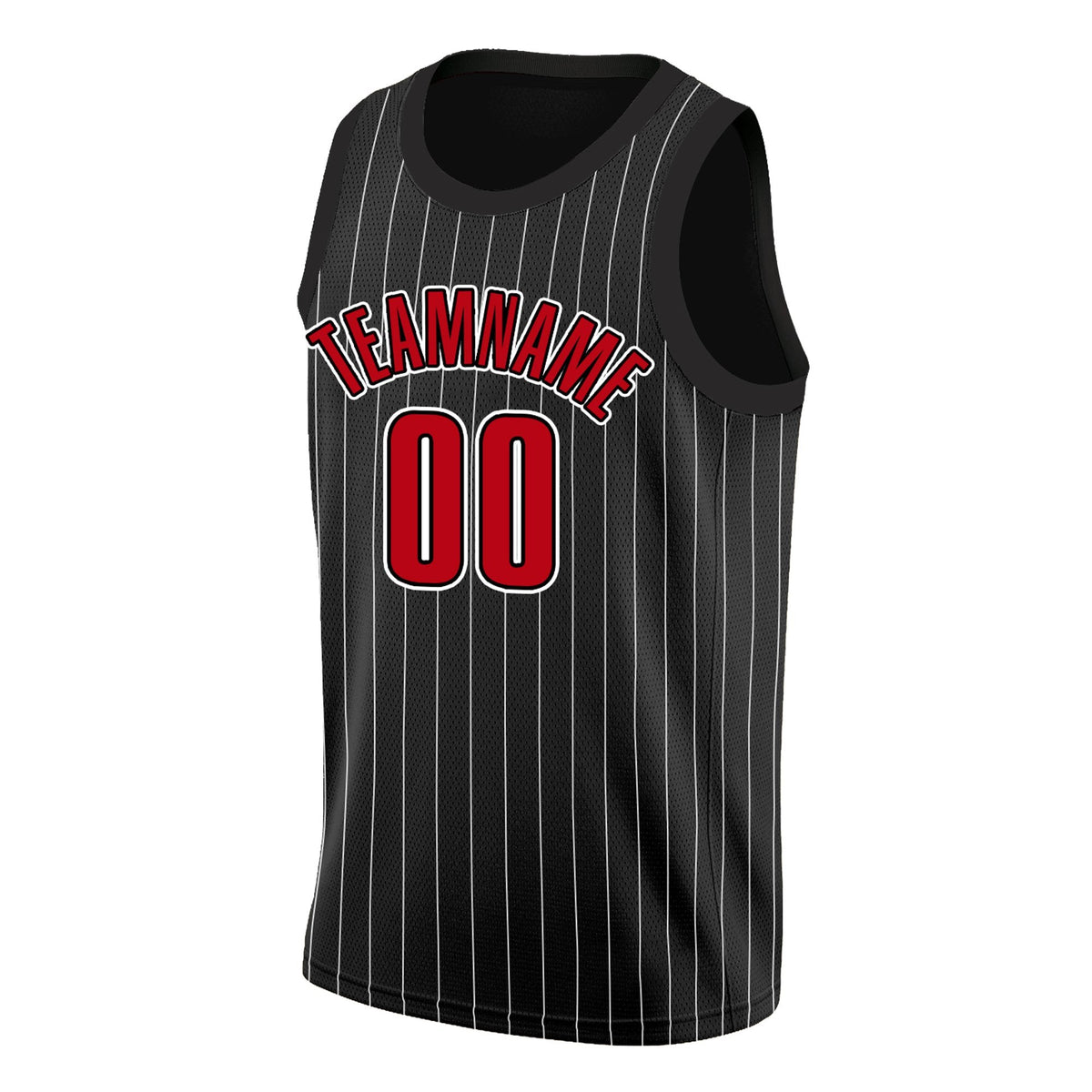 Custom Black Red-White Stripe Fashion Tops Breathable Basketball Jersey Limited