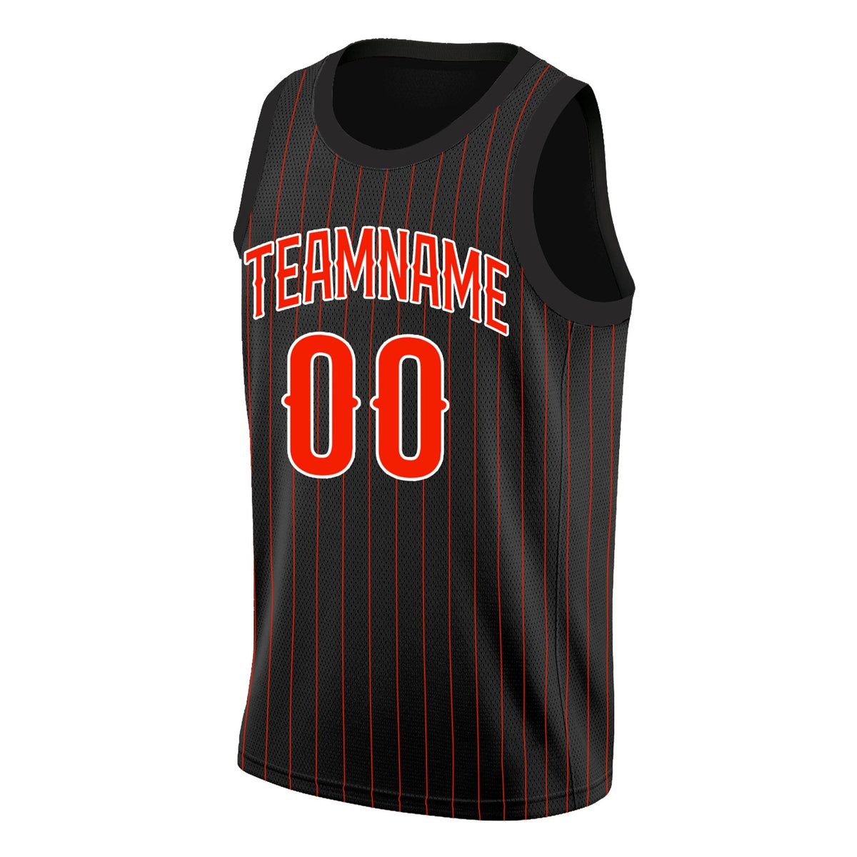 Custom Black Red-White Stripe Fashion Tops Breathable Basketball Jersey Limited