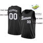 Custom Black White Black Stripe Fashion Tops Breathable Basketball Jersey Limited