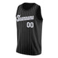 Custom Black White Black Stripe Fashion Tops Breathable Basketball Jersey Limited