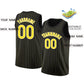 Custom Black Yellow-White Stripe Fashion Tops Breathable Basketball Jersey Limited