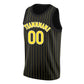 Custom Black Yellow-White Stripe Fashion Tops Breathable Basketball Jersey Limited