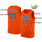 Custom Orange Royal-Yellow Stripe Fashion Tops Men/Boy Basketball Jersey Limited
