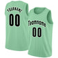 Custom Green Black-White Stripe Fashion Tops Men Casual Basketball Jersey