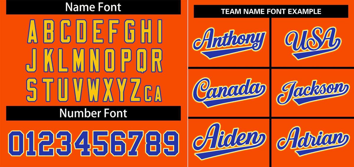 Custom Orange Royal-White Stripe Fashion Raglan Sleeves Authentic Baseball Jersey Limited