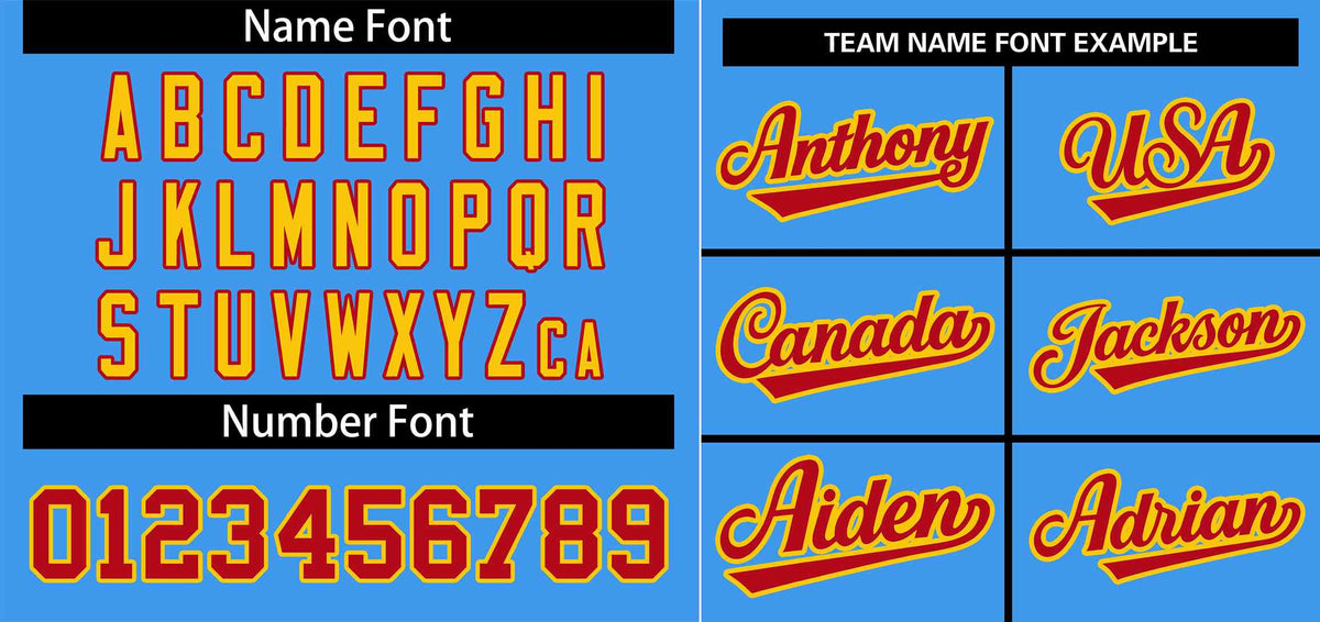 Custom Powder Blue Yellow-Red Stripe Fashion Raglan Sleeves Authentic Baseball Jersey Limited