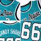 Custom Teal White-Orange Authentic Throwback Basketball Jersey Limited