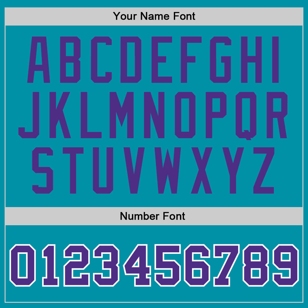 Custom Teal Purple-White Authentic Throwback Basketball Jersey Limited