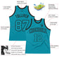 Custom Teal Teal-Black Authentic Throwback Basketball Jersey Limited