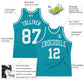 Custom Teal White Authentic Throwback Basketball Jersey Limited