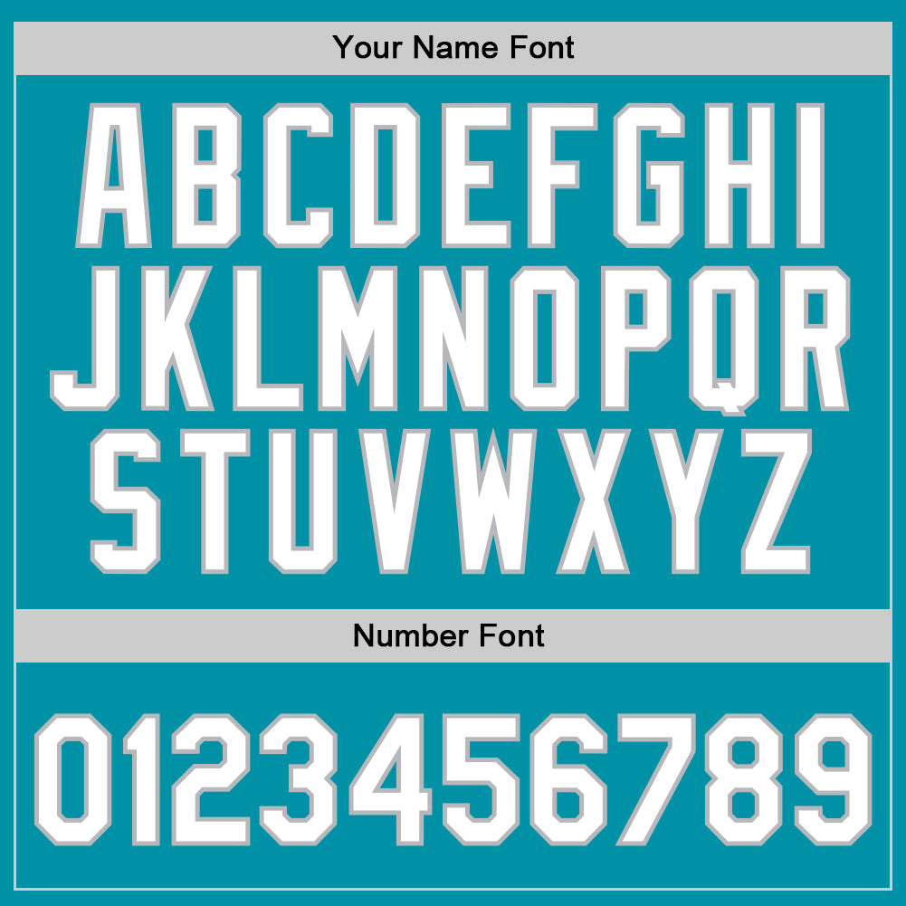 Custom Teal White-Gray Authentic Throwback Basketball Jersey Limited