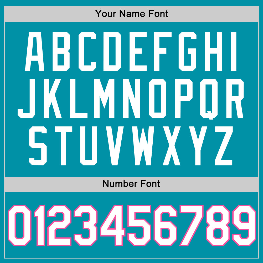 Custom Teal White-Pink Authentic Throwback Basketball Jersey Limited