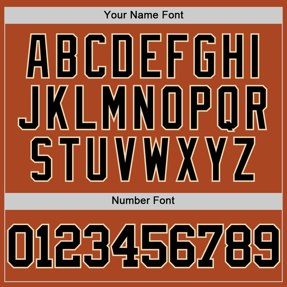 Custom Texas Orange Black-Cream Authentic Basketball Jersey Limited