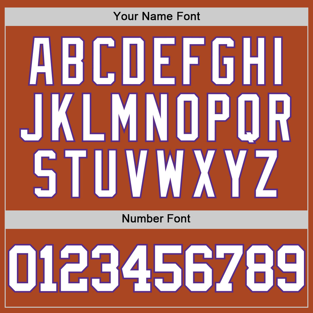 Custom Texas Orange White-Purple Authentic Basketball Jersey Limited