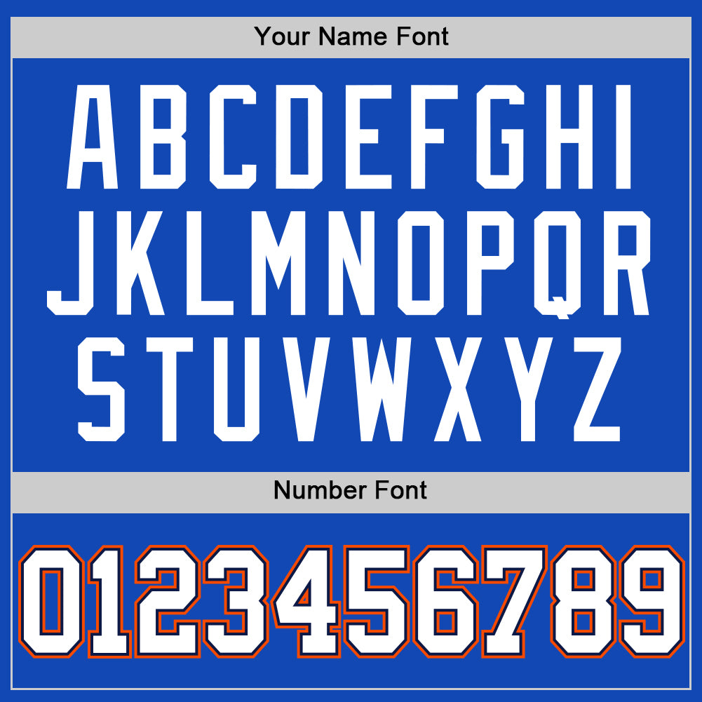 Custom Thunder Blue White Navy Orange-Gold Authentic Basketball Jersey Limited