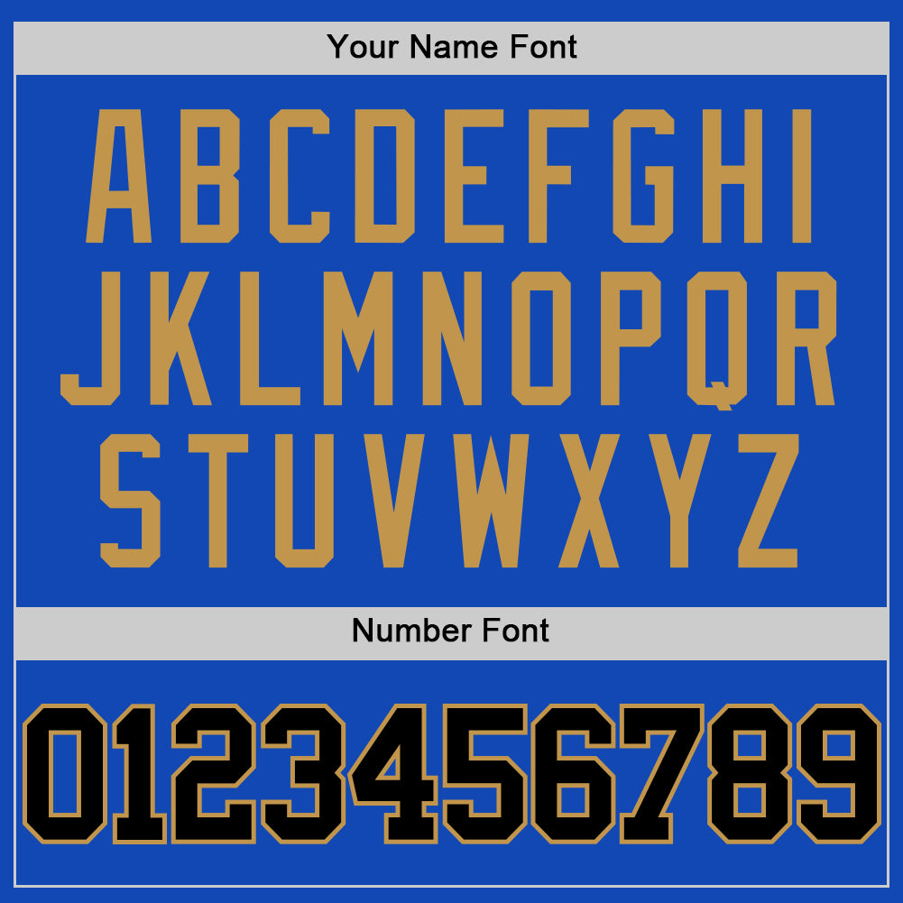 Custom Thunder Blue Black-Old Gold Authentic Basketball Jersey Limited