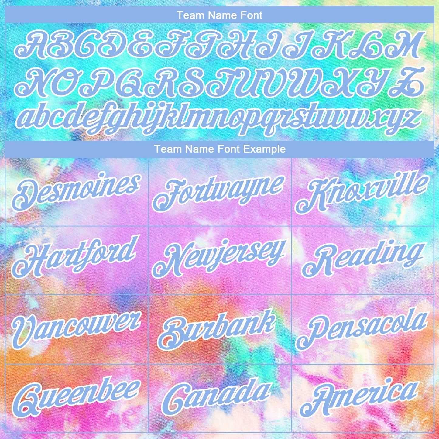 Custom Tie Dye Light Blue-White 3D Authentic Basketball Jersey Limited