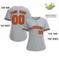 Custom Gray Orange Black Classic Style Baseball Jersey for Women Limited