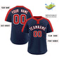 Custom Navy White-Navy Classic Style Authentic Two-Button Softball Jersey Limited
