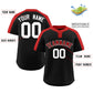 Custom Black Red-Black Classic Style Authentic Two-Button Softball Jersey Limited