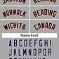 Custom Gray Navy-Orange Classic Style Authentic Two-Button Softball Jersey Limited