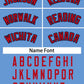 Custom Light Blue Red-Navy Classic Style Authentic Two-Button Softball Jersey Limited