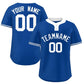 Custom Royal White Classic Style Authentic Two-Button Softball Jersey