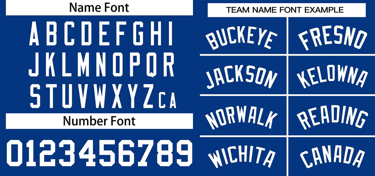 Custom Royal White Classic Style Authentic Two-Button Softball Jersey Limited