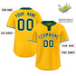 Custom Gold Kelly Green-White Classic Style Authentic Two-Button Softball Jersey Limited