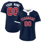 Custom Navy Red-White Classic Style Authentic Two-Button Softball Jersey