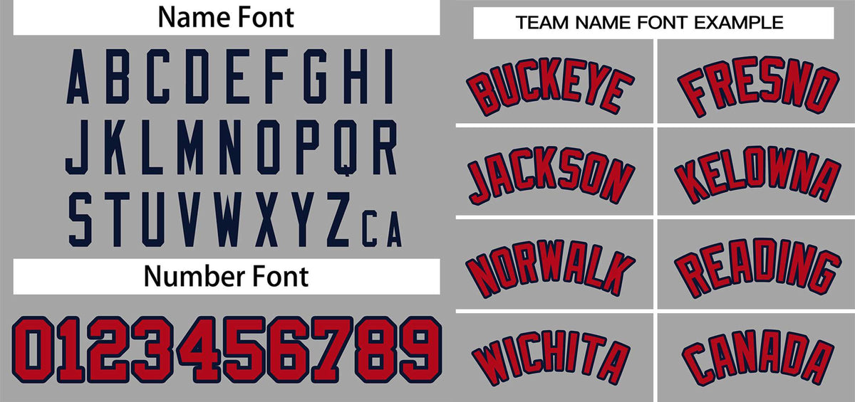 Custom Gray Red-Navy Classic Style Authentic Two-Button Softball Jersey Limited