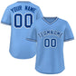 Custom Light Blue Royal-White Classic Style Personalized Authentic Pullover Baseball Jersey