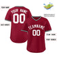 Custom Crimson Classic Style Personalized Authentic Pullover Baseball Jersey Limited