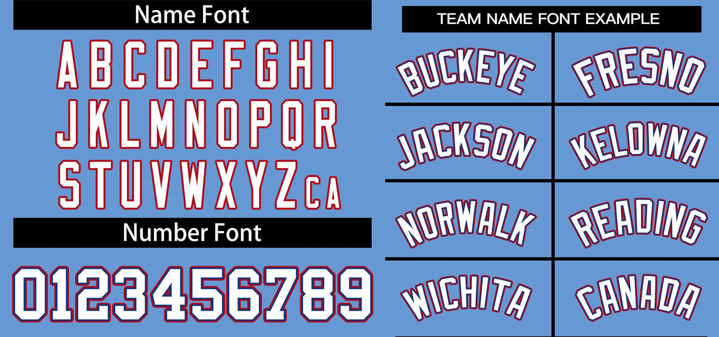 Custom Light Blue White Classic Style Personalized Authentic Pullover Baseball Jersey Limited