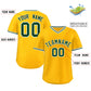 Custom Yellow Green Classic Style Personalized Authentic Pullover Baseball Jersey Limited