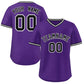 Custom Purple Classic Style Personalized Authentic Pullover Baseball Jersey