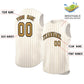 Custom Cream Old Gold-Black Sleeveless Stripe Fashion Baseball Jersey Limited